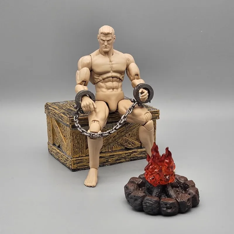 1/12 Soldier Scene Accessories Wooden Crate Fire Pile Campfire Model Toy For 6 '' Action Figure In Stock