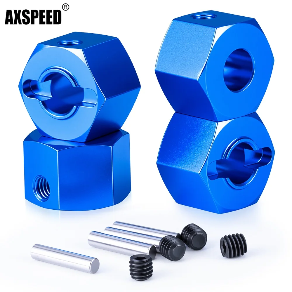 AXSPEED Metal 9mm Widened Wheel Hex Hub Extension Adapte For 1/10 T-raxxas Slash 2WD RC Short  Truck Upgrade Parts