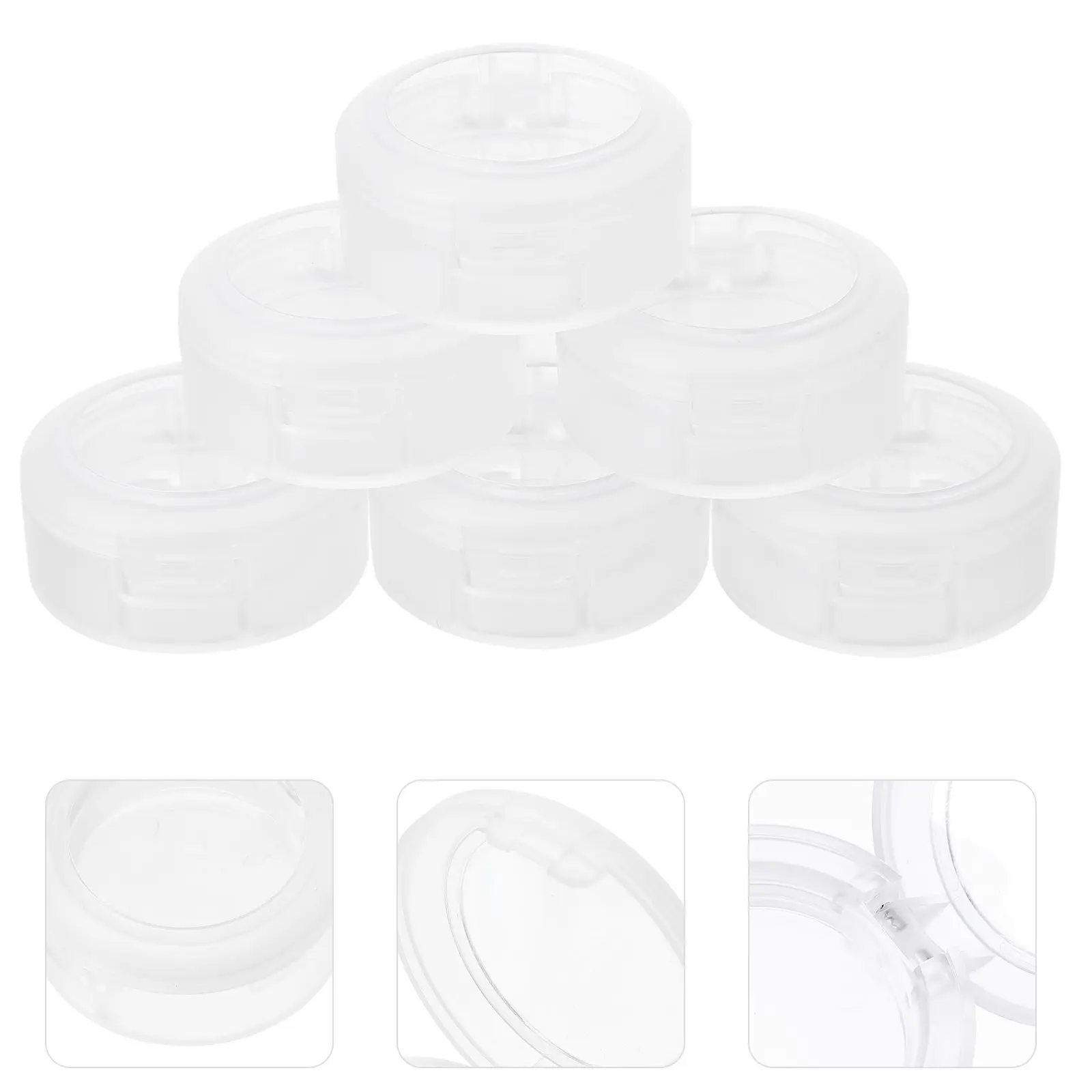 

Набор из 8 пустых футляров для теней, компактный легкий дорожный органайзер для хранения теней, румян и тональной основы, белый