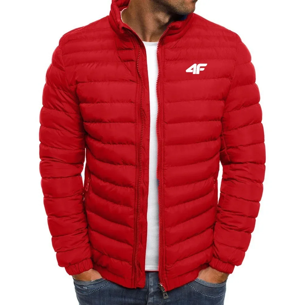 2025 novo estilo masculino inverno algodão casaco de manga comprida quente jaqueta com zíper térmico para baixo alternativo acolchoado parka para tempo frio