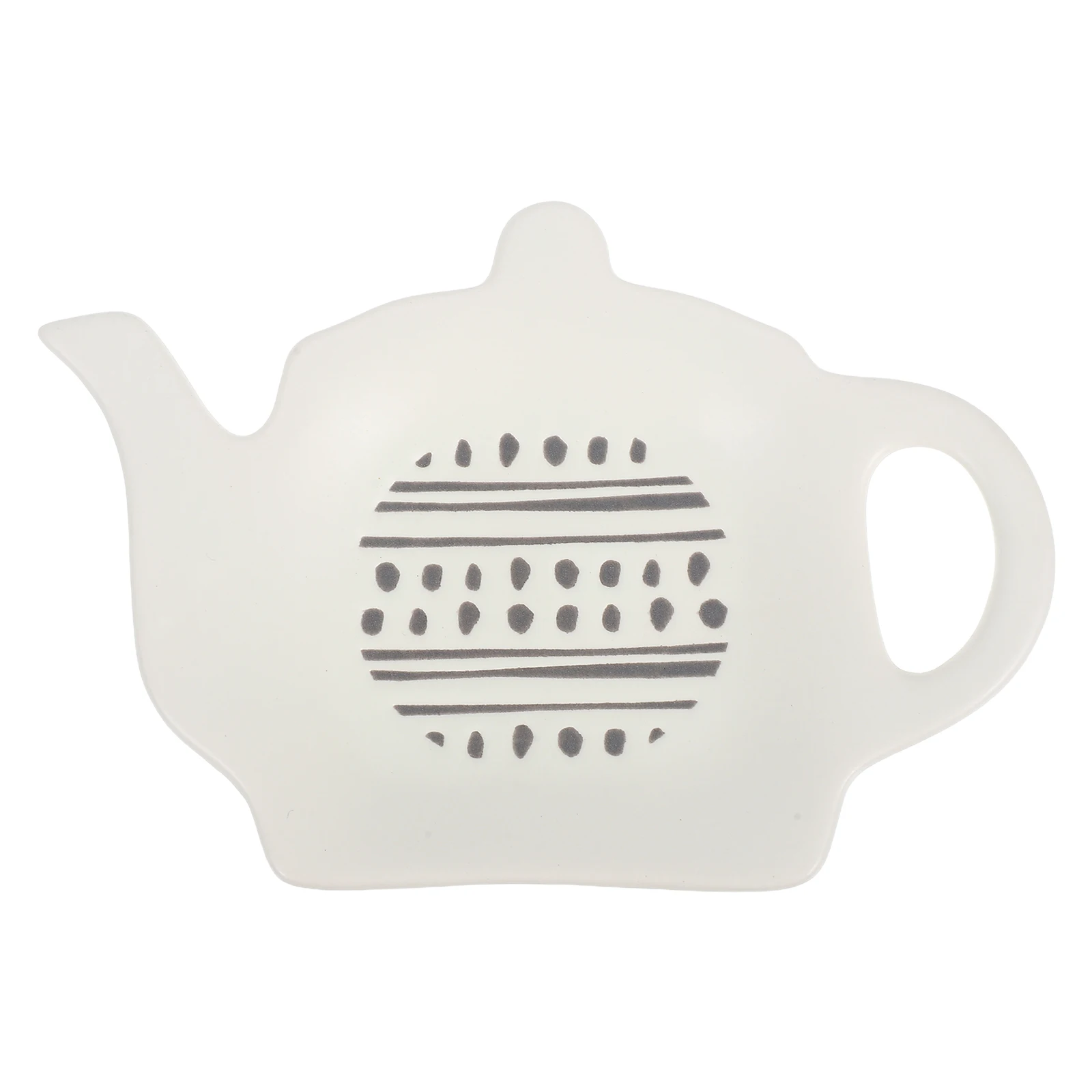 

Porcelain Teapot Shaped Ceramic Tea Bag Holder Unique Organizer Dish Cute Rest Spoon Tray Accessories Teabag Holder for Mug