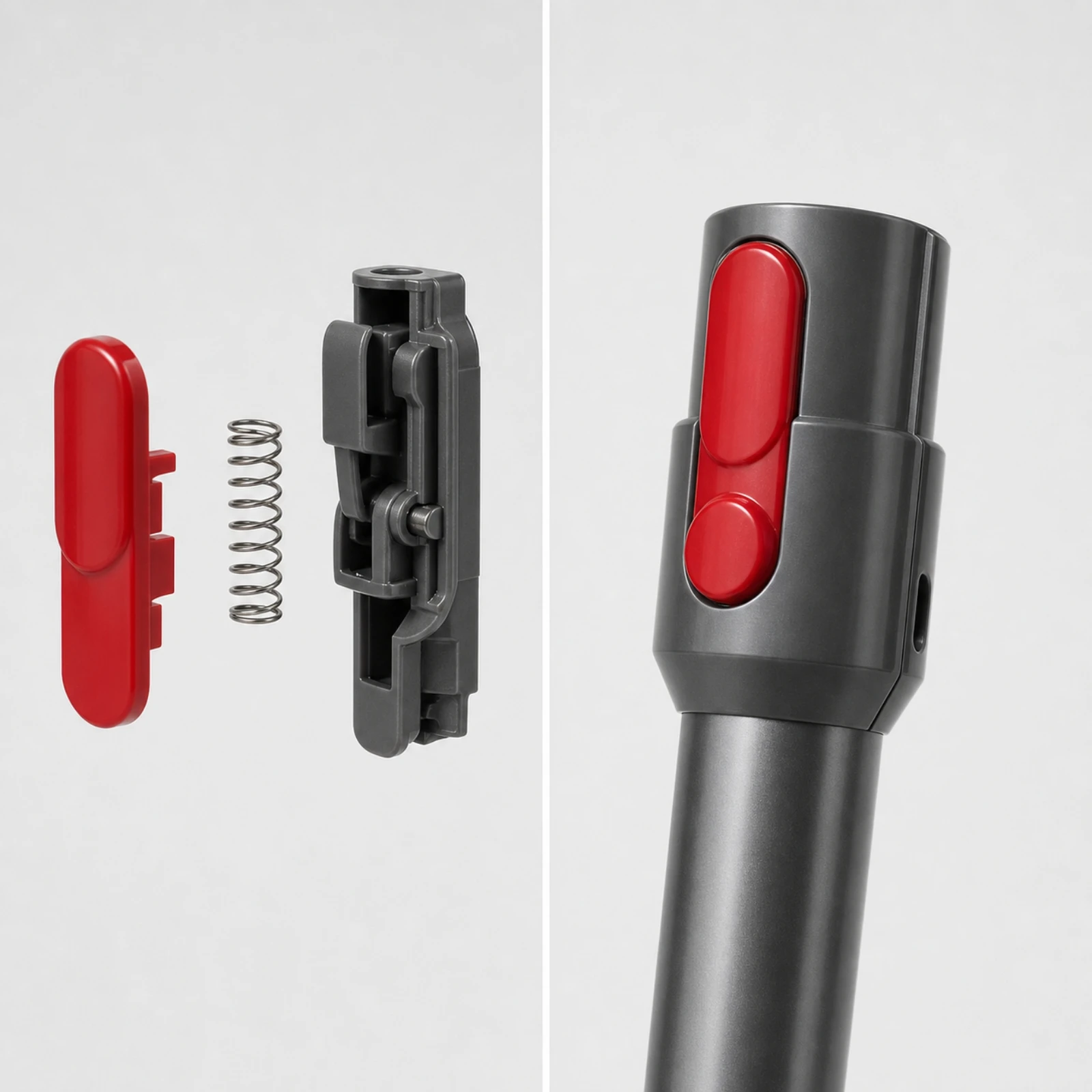 3 Pieces Clip Latch Tab Button Easy to Install Latch Button with Spring Replacement Part Practical Strong