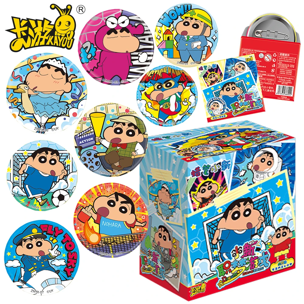 

New Genuine Kayou Crayon Shin-chan Badges Cute Characters Collectibles Cartoon Vibe Accents Bag Charms Perfect Gifts for Friends