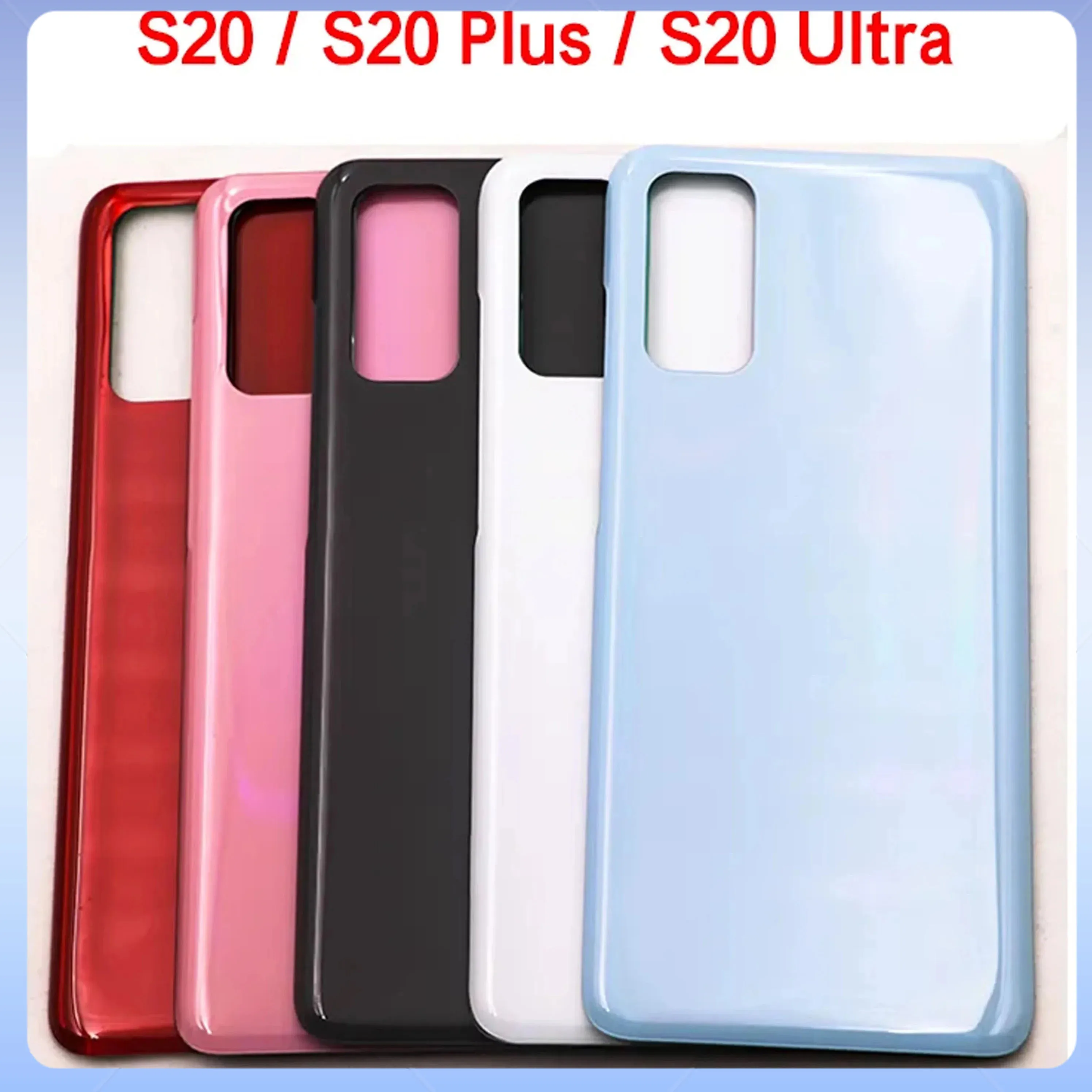 New For Samsung Galaxy S20 / S20 Plus / S20 Ultra G980 Battery Back Cover Rear Door 3D Glass Panel Housing Case Adhesive Replace