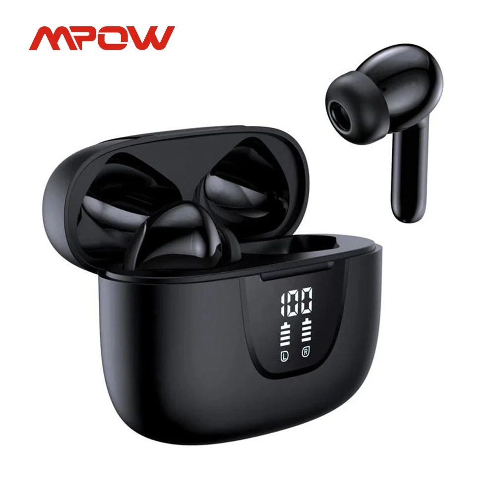 Mpow S42A Wireless Headphones Active Noise Cancelling 5.3 Bluetooth Earphones 30H Playback In-Ear ANC TWS Earbuds for Smartphone