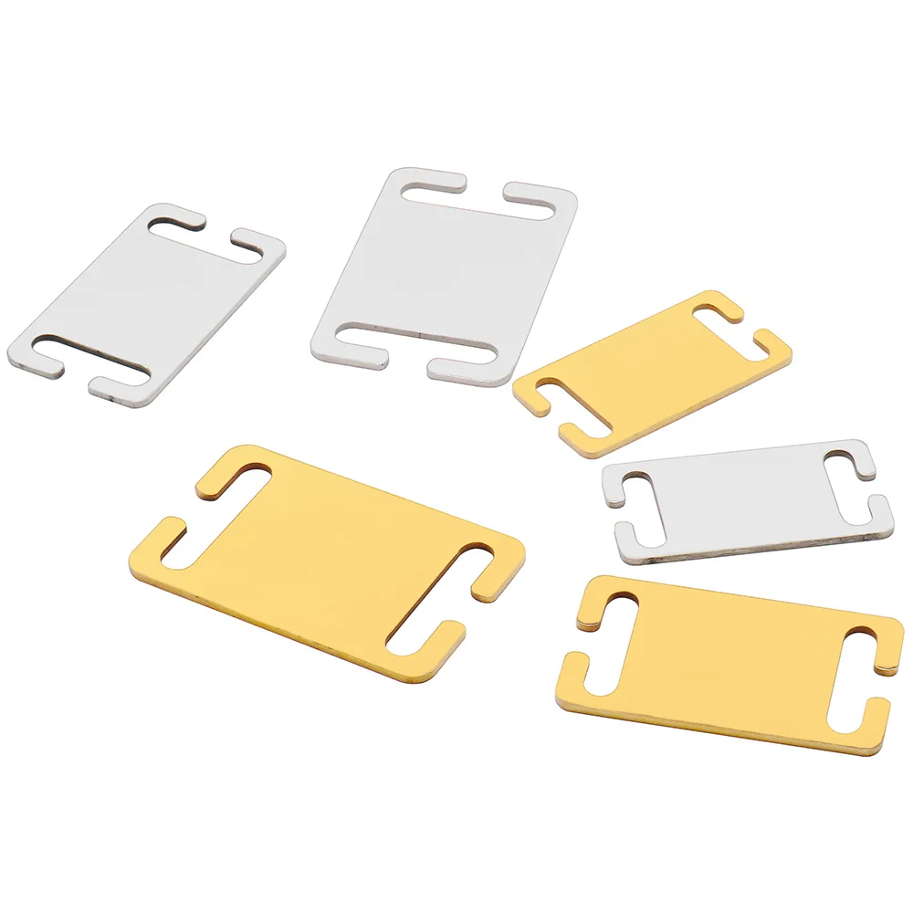 20Pcs Personalized Pet Dog ID Tag Square Plate Mirror Stainless Steel Ornament Customized Engraving Metal Anti-lost Nameplate Co