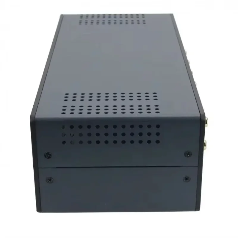 Beste verkauf VU2-L Birne Version MIC + LINE Dual VU Meter Audio Splitter Box 4-Wege Switcher Schallpegelanzeige