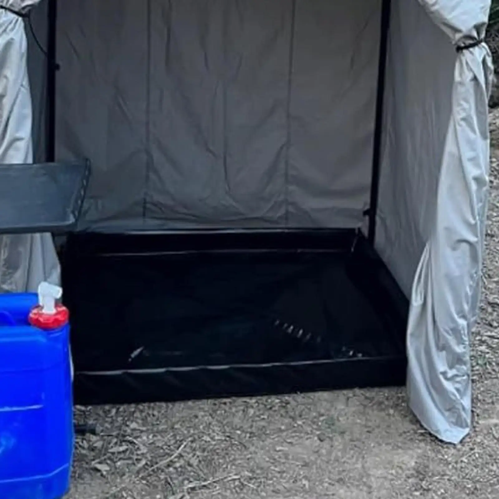 Camping Shower Base  Awning Base Portable Foldable Shower Pan With Drain Sunshade Canopy Base for Indoor Outdoor Tailgate Stal