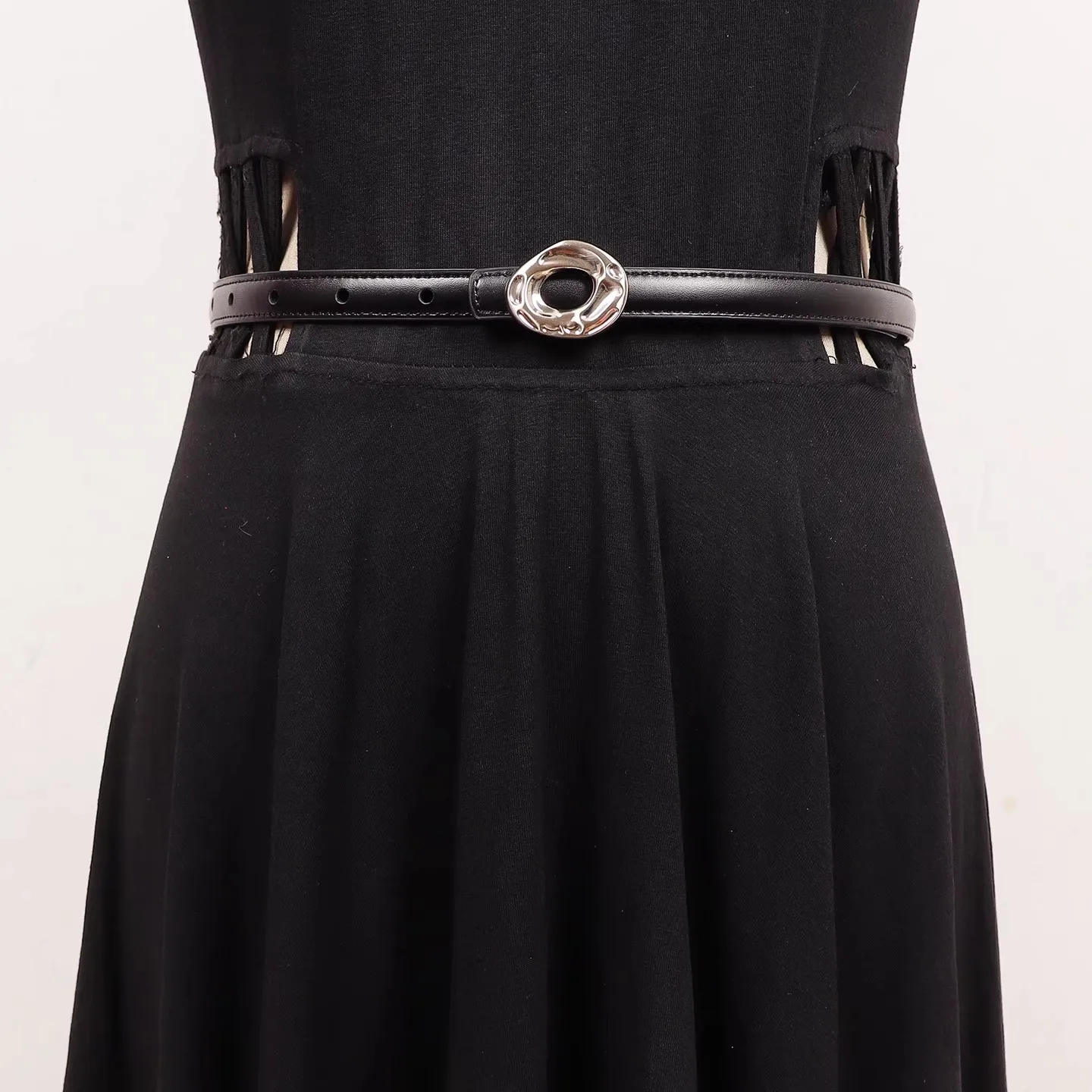 女性のヴィンテージ本革カマーバンド女性ドレスコルセットウエストバンドベルト装飾細いベルト R3153