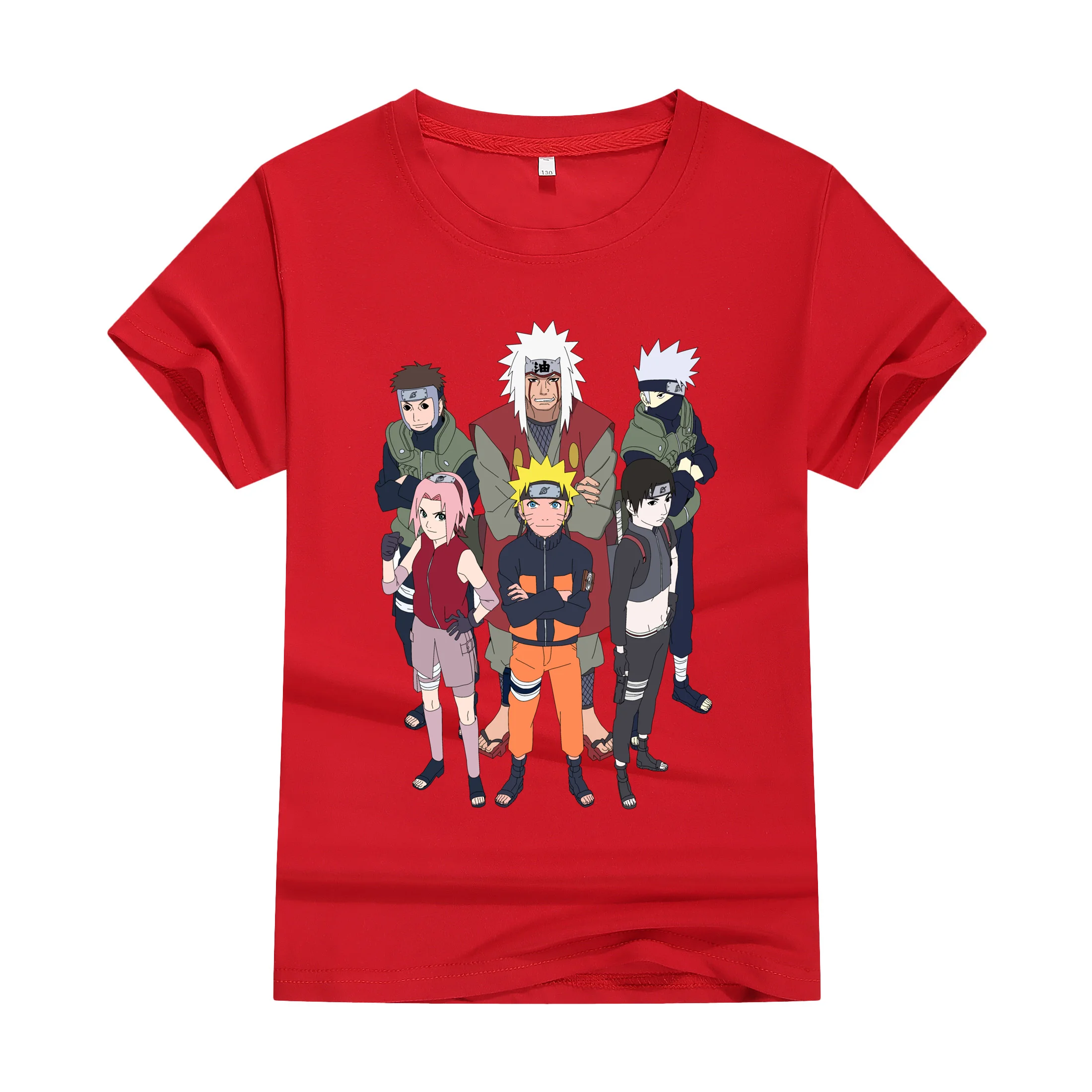 New Kids Boys Naruto Breeze Shirt - Sakura, Kakashi e Sasuke T-shirt per bambini T-Shirt Casual per adolescenti stampata in cotone