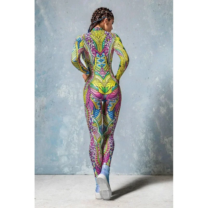 Disfraz de Cosplay para mujer, traje Sexy de Color azul, mono muscular para Halloween, mono deportivo de cintura alta para adultos