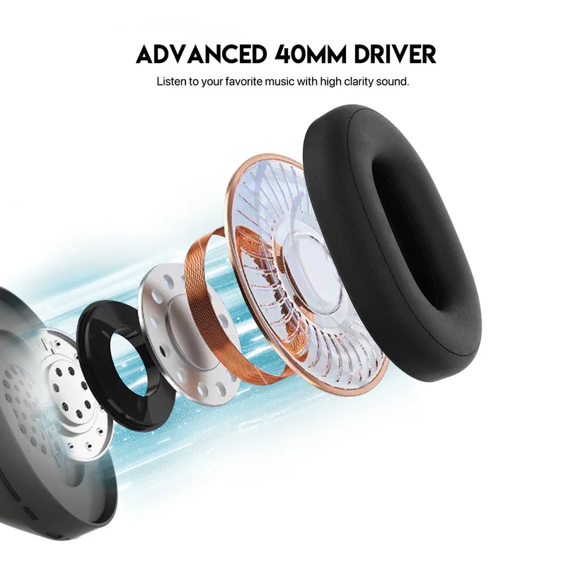 FANTECH GO TUNE WH06 سماعة لاسلكية تعمل بالبلوتوث سماعة الألعاب وضع مزدوج 40 مللي متر سائق 3.5 مللي متر كابل الصوت طويل التحمل سماعة هدية