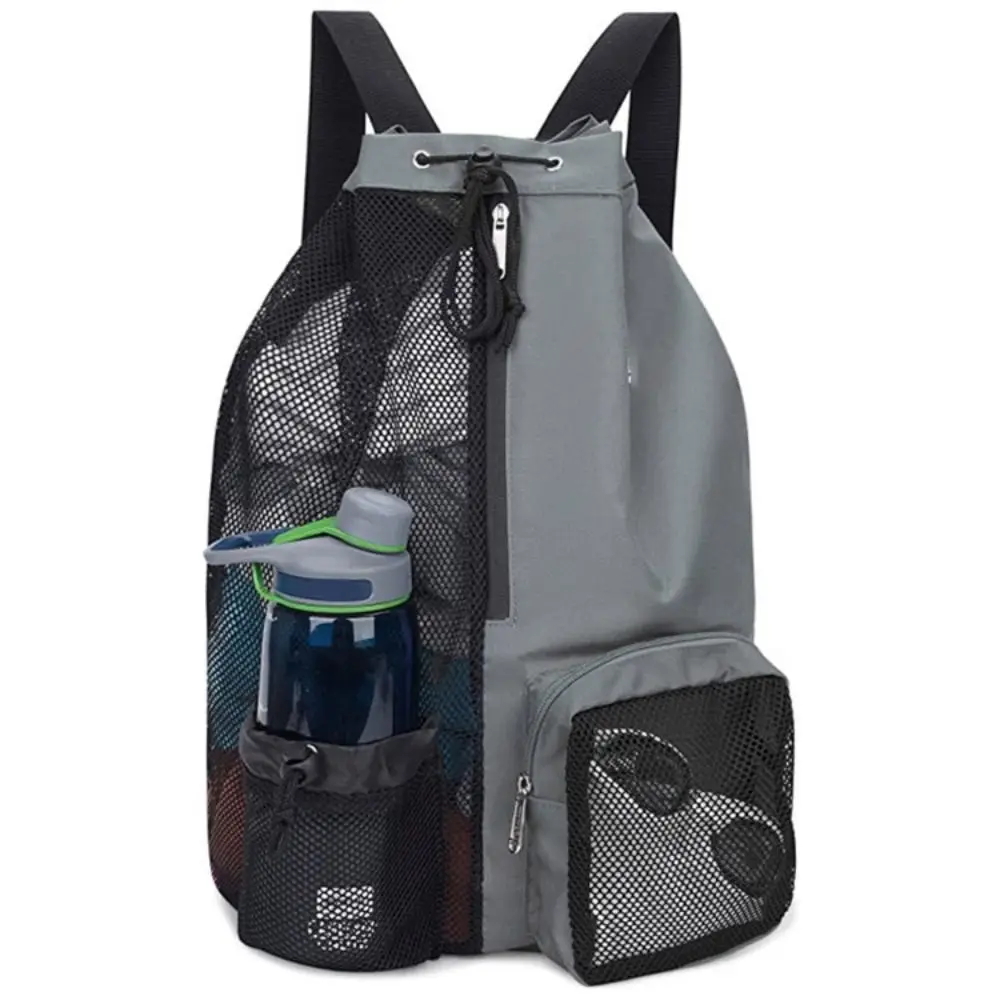 Portable Mesh Swim Bag Nylon Wet Pocket Drawstring Backpack Swimming Workout Gear Beach Backpack Swimmers
