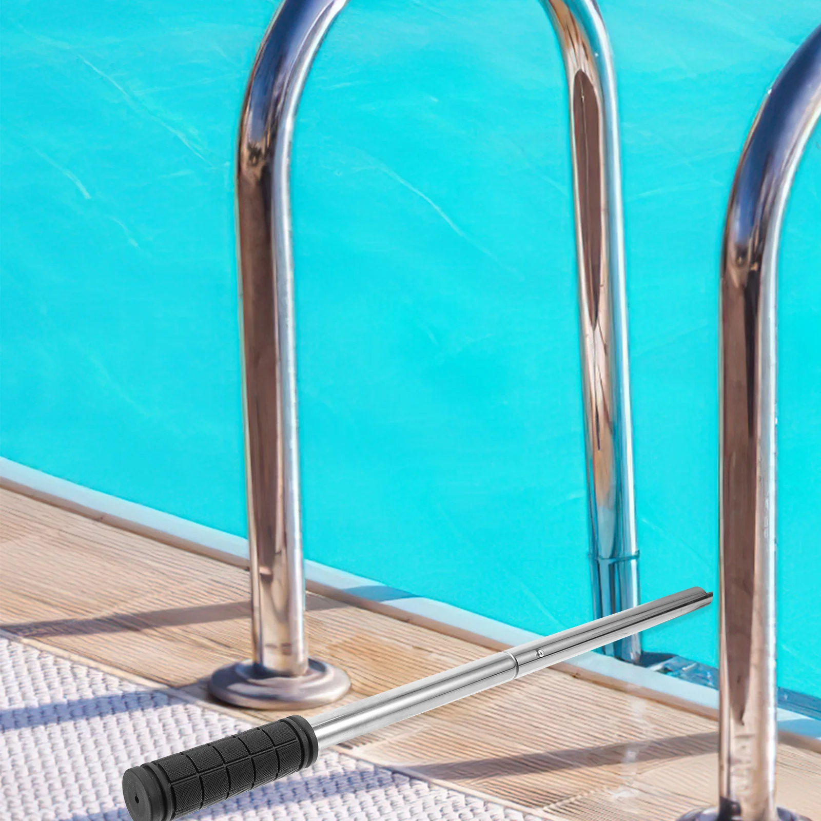 

Pool Cover Rod Strong Install and Remove Tool for Swimming Pool Safety Covers Heavy Duty Metal Rod Convenient Cover Installation