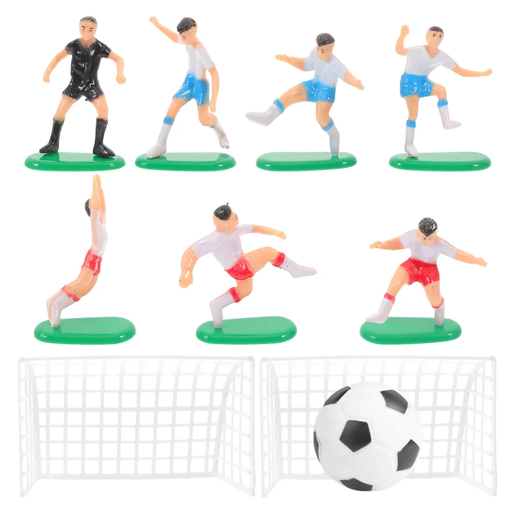 Footballs Cake Decoration Landscaping Miniatures Soccer Game Cupcake Decorations Decors Top Hat Figure