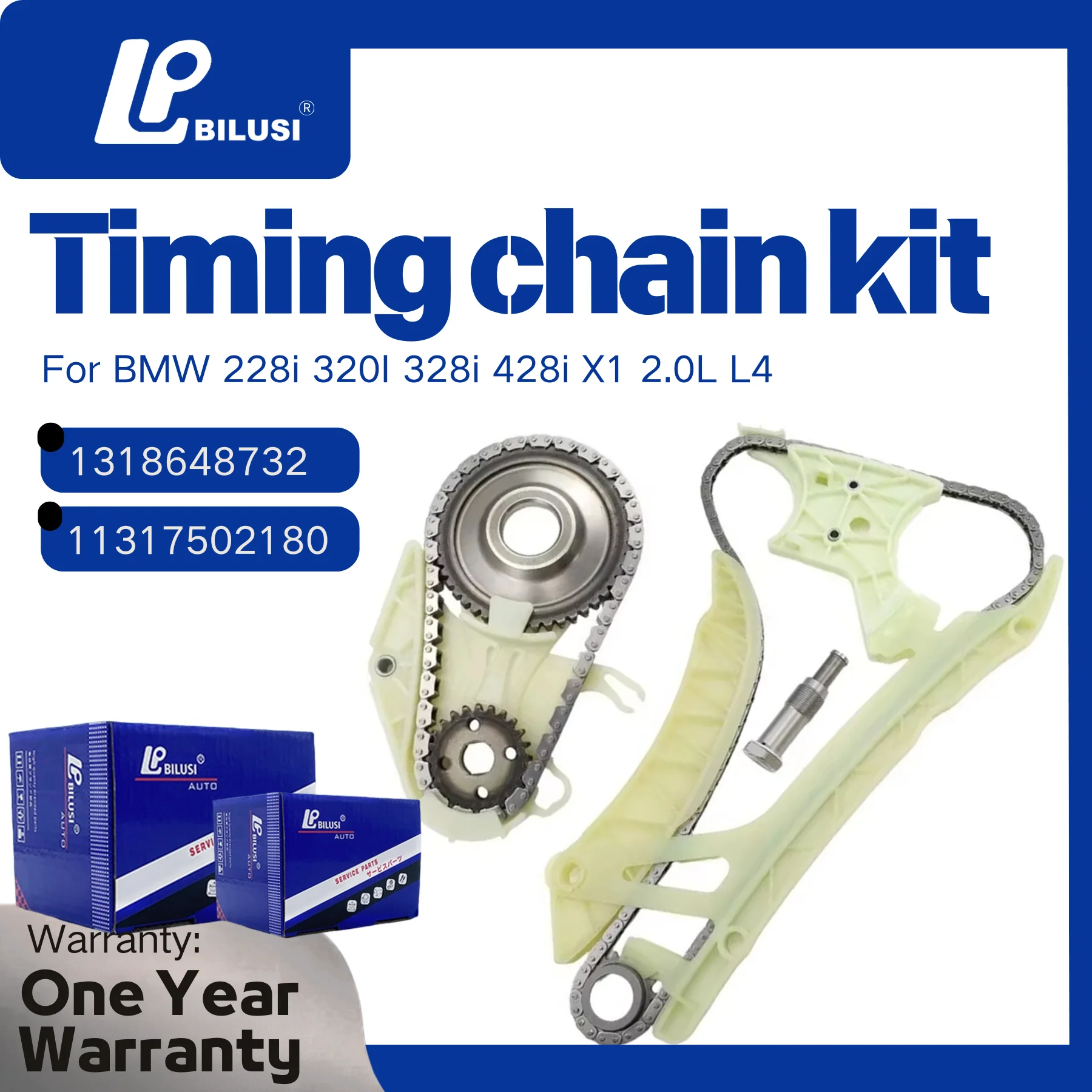 

10pcs N20B20 N20B20A Timing Chain Kit with Oil Pump Drive Chain for BMW 228i 320I 328i 428i X1 2.0L L4 OE 1318648732 11317502180