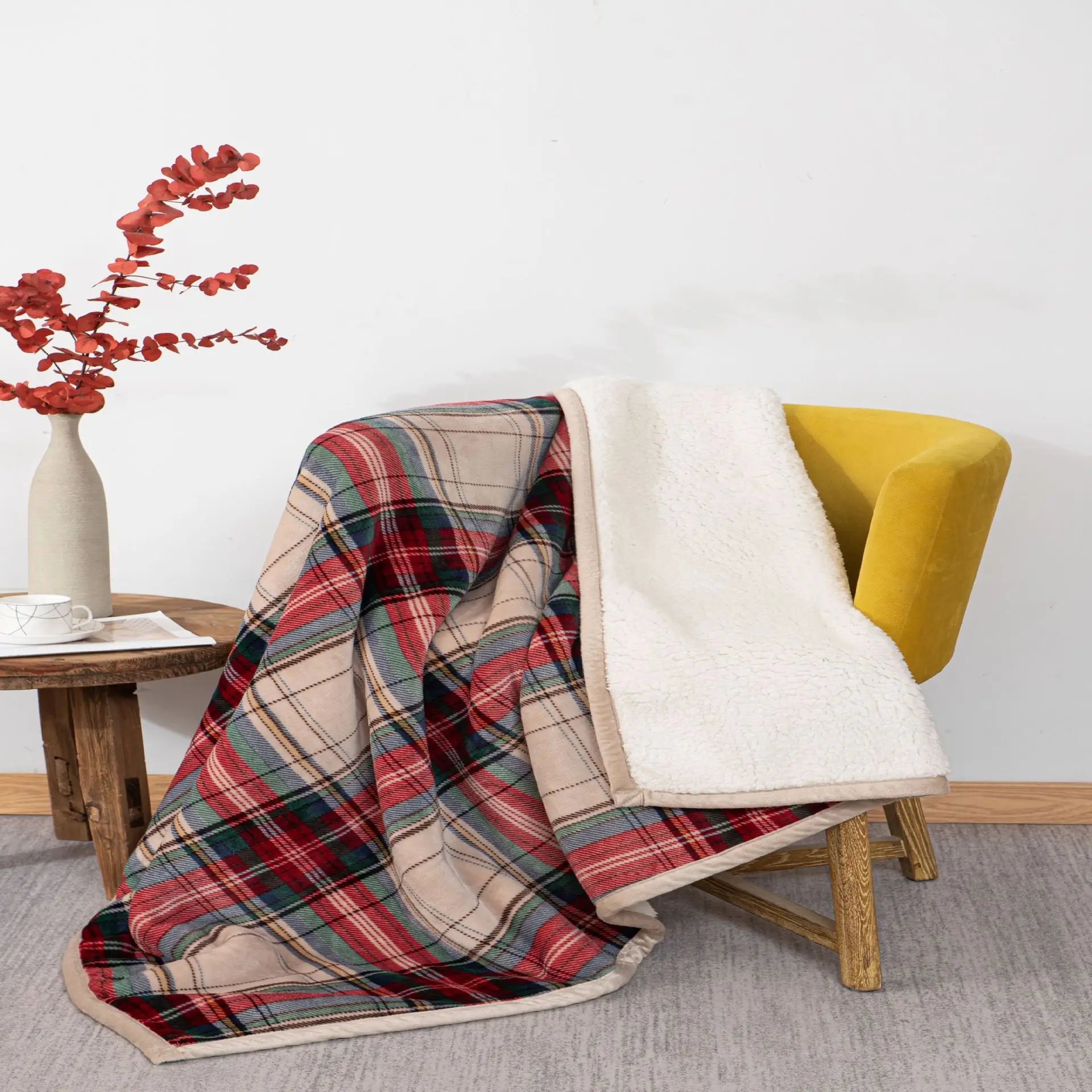 Double Layer Flannel Blanket, Lambswool Warm Nap Blanket, Student Blanket, Dormitory Air Conditioning Cover Blanket
