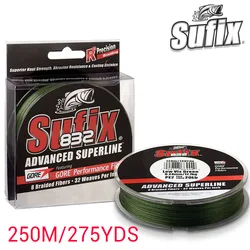 Sufix 832 Braided Fishing Line - Length:250m/275m, Diameter:0.2mm-0.42mm,Size:30-86lb PE Power linha multifilamento