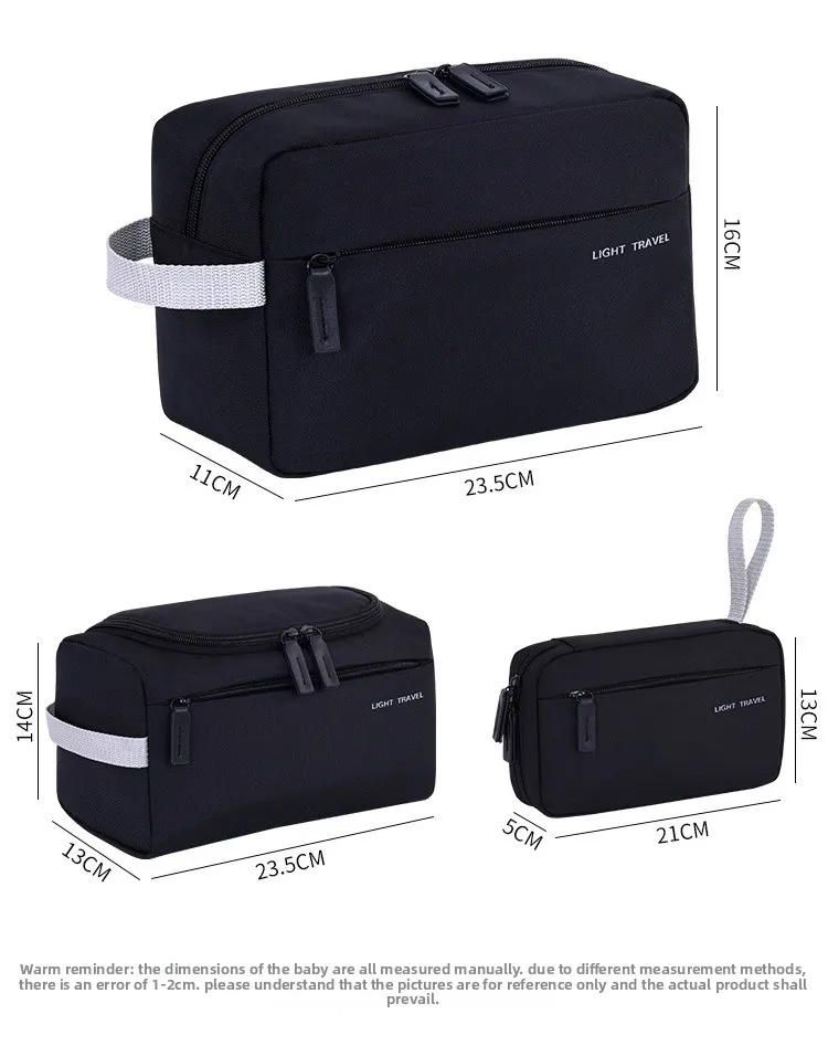 Tragbare Kulturtasche, multifunktionale Aufbewahrungstasche mit großem Fassungsvermögen, leichte Make-up-Tasche, Kosmetik-Organizer, Reiseutensilien – Detail 1