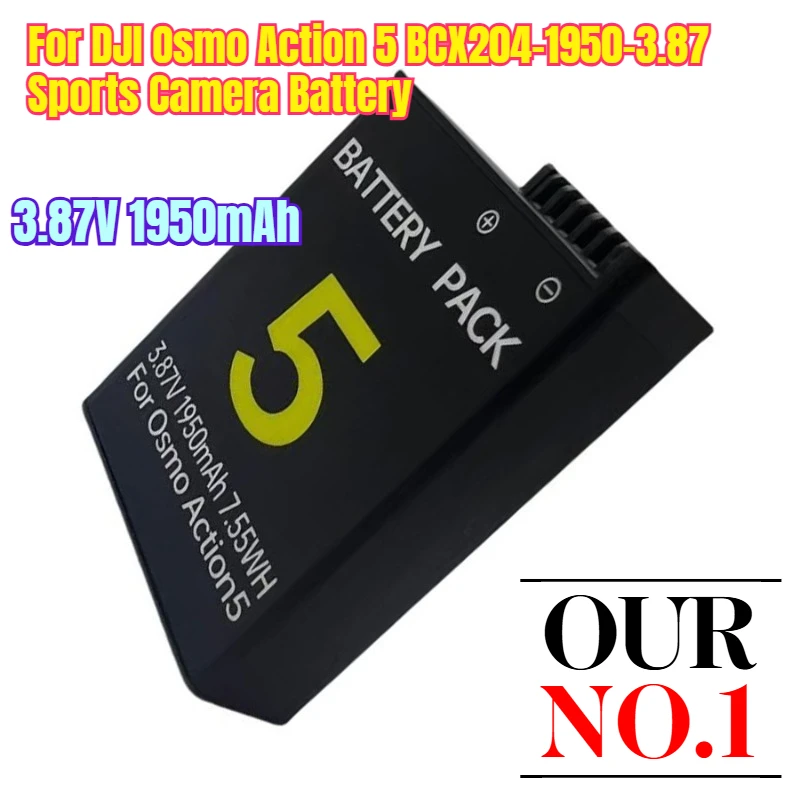 

3.87V 1950mAh for DJI Osmo Action 5 BCX204-1950-3.87 Sports Camera Battery