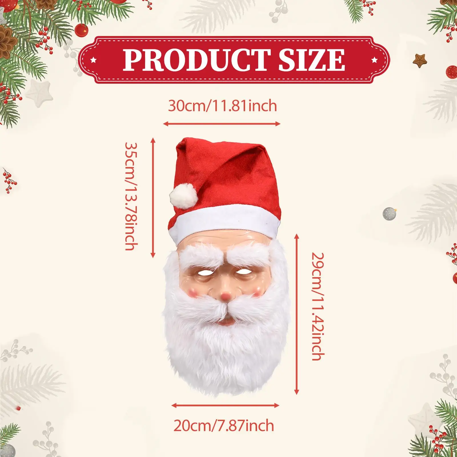 หน้ากากซานตาคลอส หน้ากากคอสเพลย์คริสต์มาสสำหรับการแสดงบนเวทีงานคาร์นิวัล