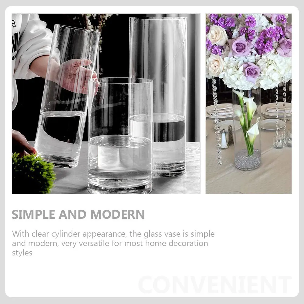 

Clear Vase Large Cylinder Vases for Flowers Glass Small Centerpiece Living Room