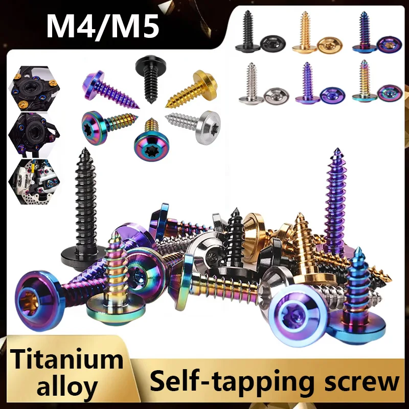 Titanium alloy M4/M5x12 15 20 25 30 35mm Self Forming Torx Head Screws for Bike Motorcycle Car Boat Fastener