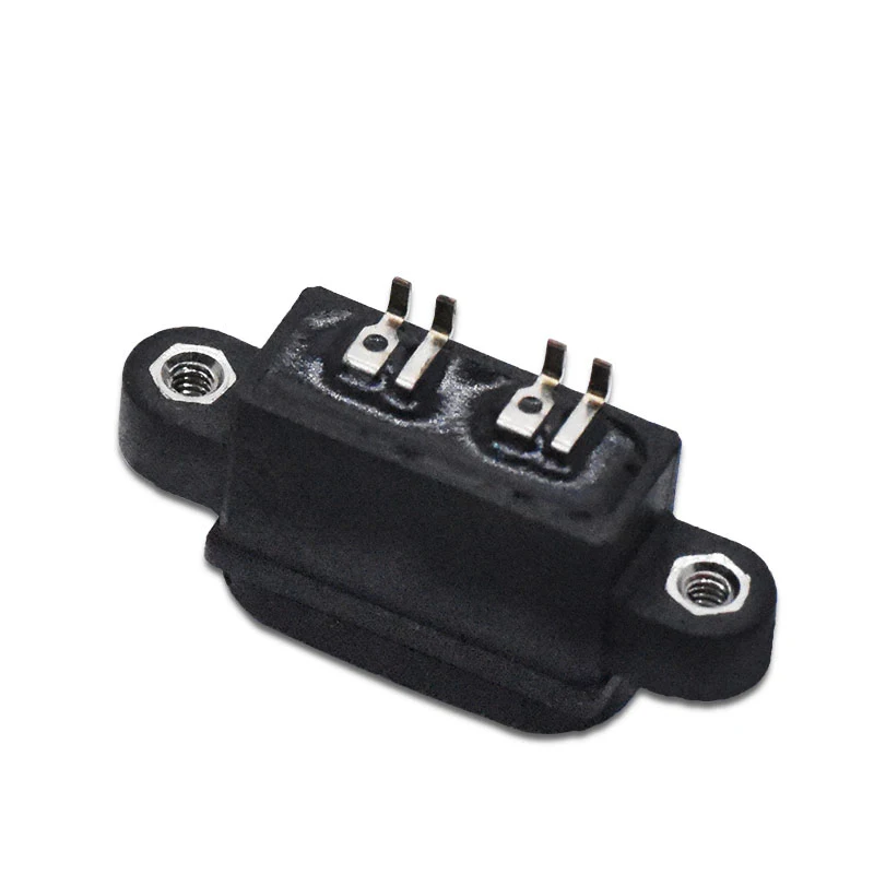 

1PCS Type-C 2p 4P waterproof mother seat with double ear screw hole, front and back double-sided plug-in fast charging interface