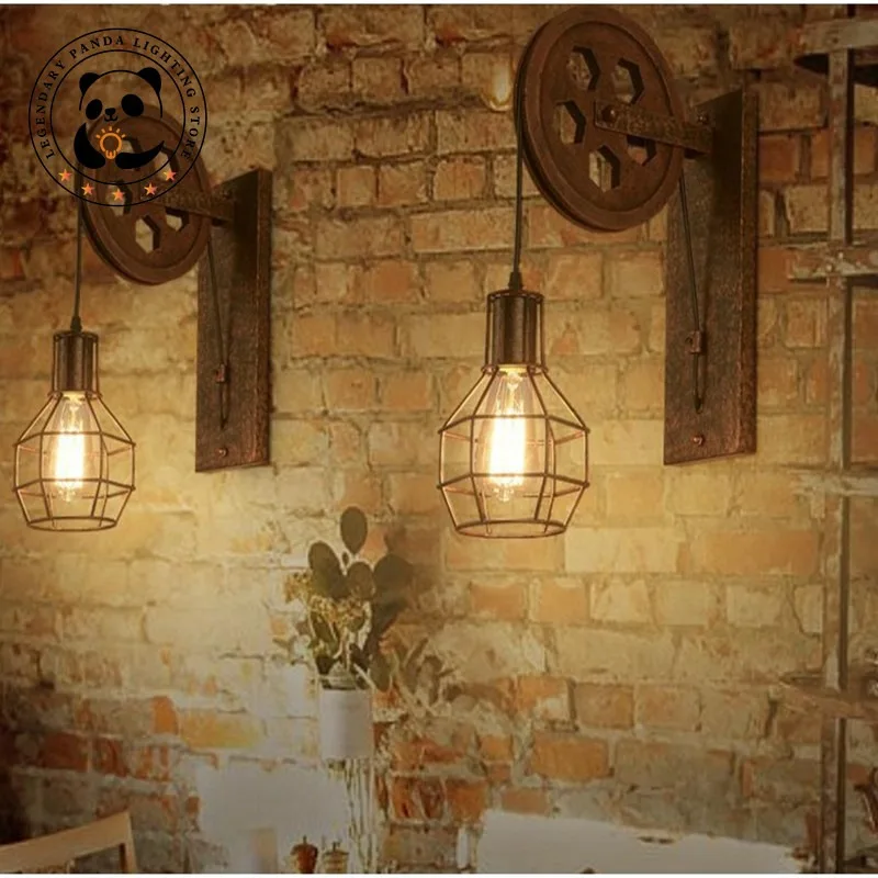 Vintage Industrial LED Wall Lamp Home Decor Outdoor Lighting Retro Wall Sconces Loft Cafe Bar Adjustable Bedside Bedroom Lights