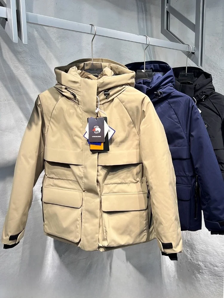 

Ladies Thiened Goose down Snowboard Jaet Outdoor Windproof Waterproof All-Season Skiing Parka Long Sve Zipper Closure