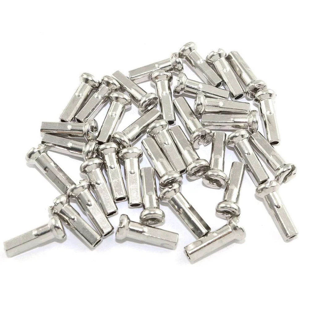 

14G 2 mm Spoke Bolt Mountain Bike Bike Wheel Silver Spoke Screw Bicycle Spoke Nipples Spoke Cap Cycling Spokes Nipples