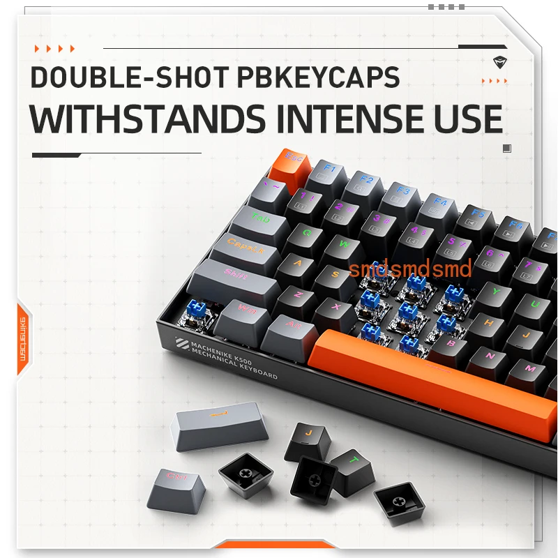 

K500A Mechanical Keyboard Wired Hot Swappable Gaming Keyboard Red Brown Switch 84 Keys PBT Keycap PC Keyboard Gamer