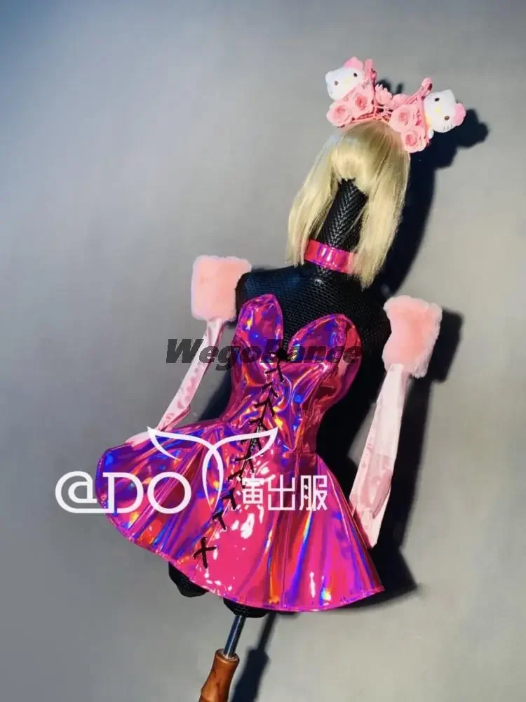 New Bar Nightclubs Red Mirror Laser GOGO Costumes Suit Women Musical Festival Clothing Stage Rave Outfit Festival Party Show Set