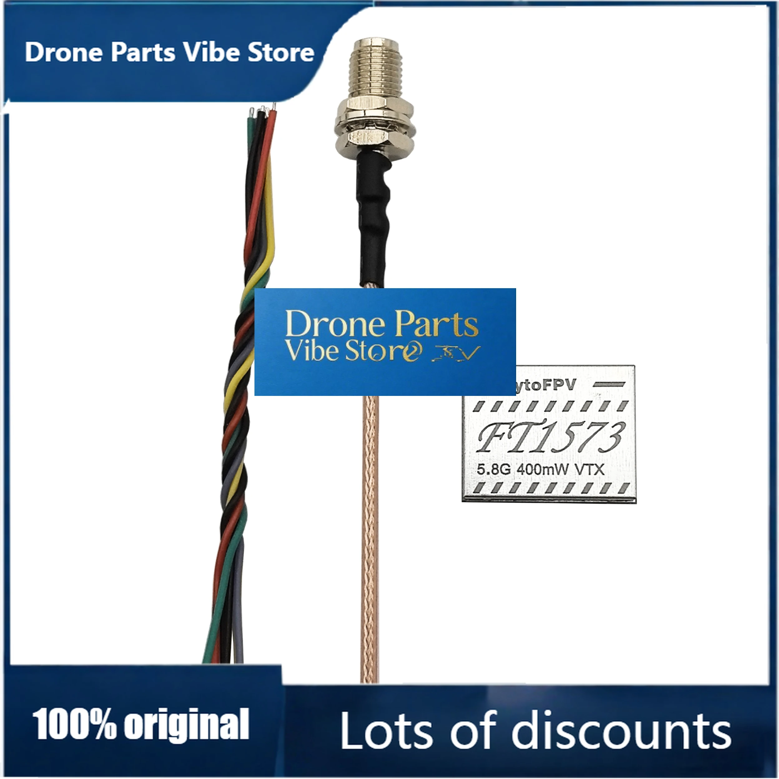 

Drone Parts5.8G 48CH 400mW VTX Multi Power Adjustable FPV Image Transmission Crossover Machine Accessories Parameter Tuning Tran