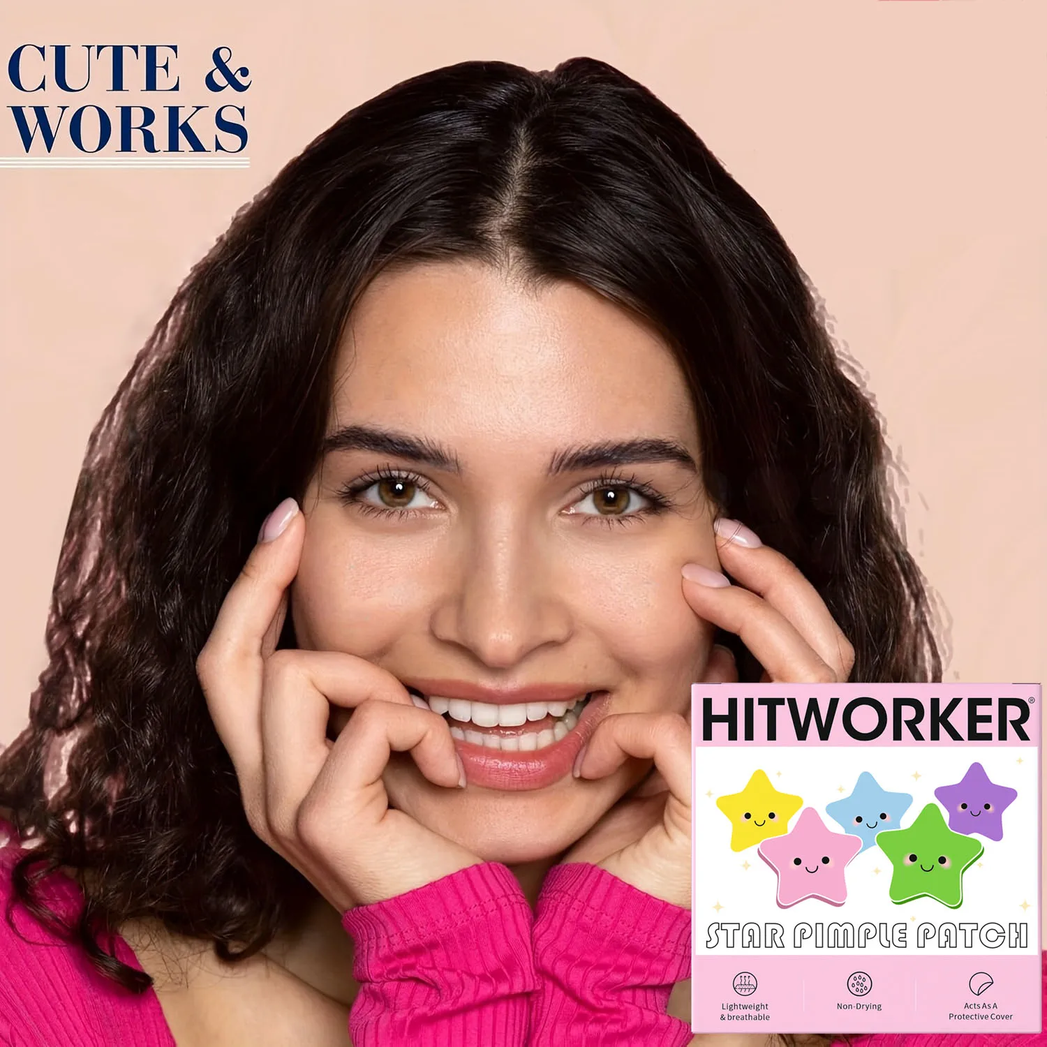 Waterproof Hydrocolloid Acne PatchesMirror Invisible 2-in-1 for Facial Cleansing & Care Essence Tool Suitable for All Skin Types