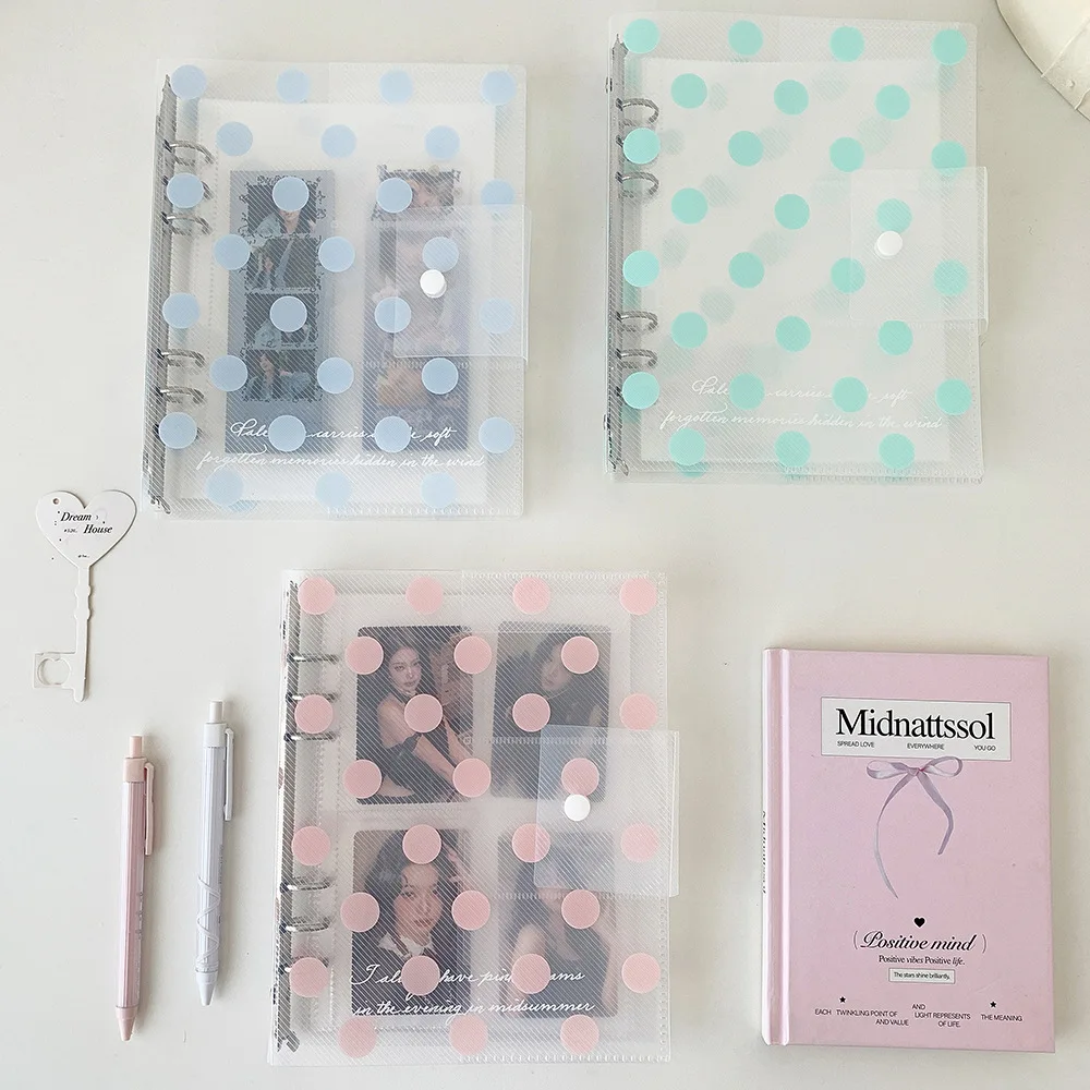 IMYY Polka Dot A5 Kpop Idol Photocard Holder PVC Photo Album Photo Card Binder Photocards Album for Photographs 바인더 Фотоальбом