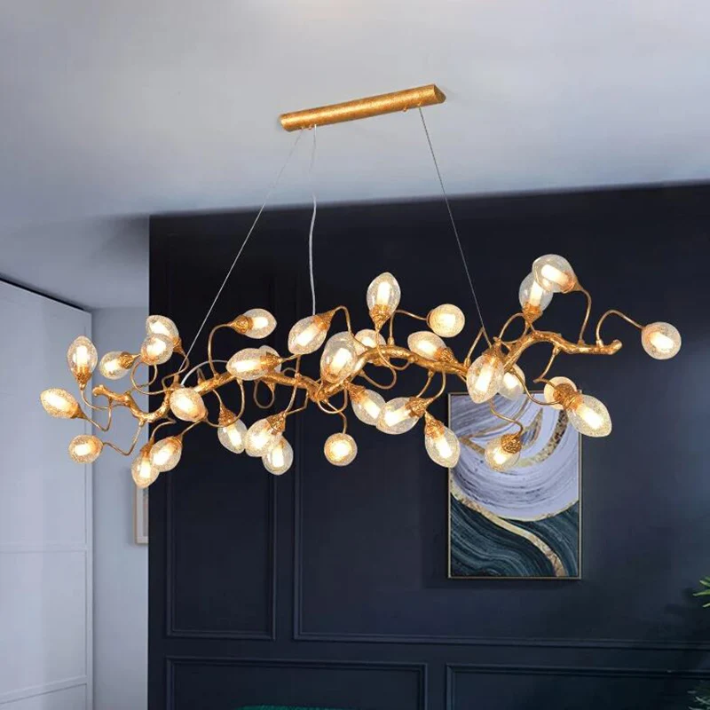 

Modern Chandelier Lighting With Egg-Shaped Lampshade Gold Hanging lamp for Dining Room Kitchen Island Ceiling Light Fixture