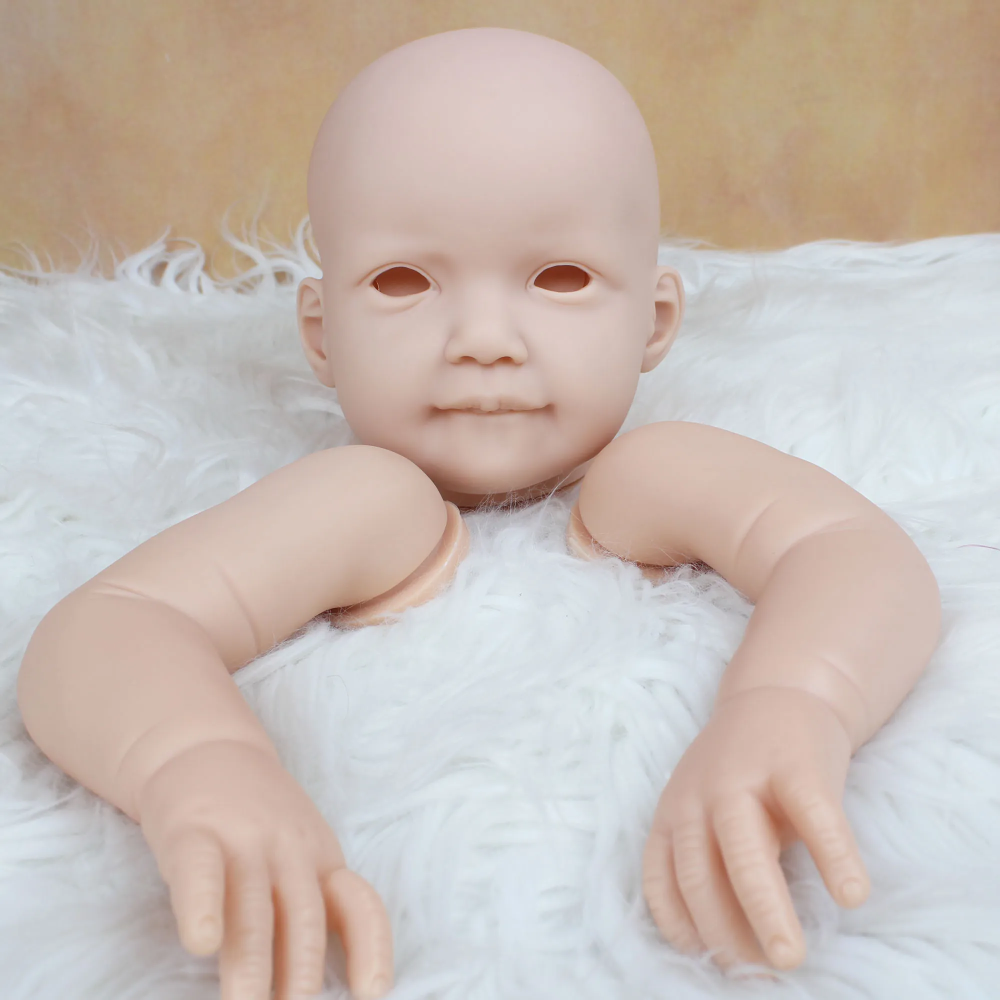 26 Inch Reborn Baby Accessories DIY Blank Kit With Body Eyes 65 CM Big Fat Fresh Color Soft Vinyl Unpainted Unfinished Doll Part