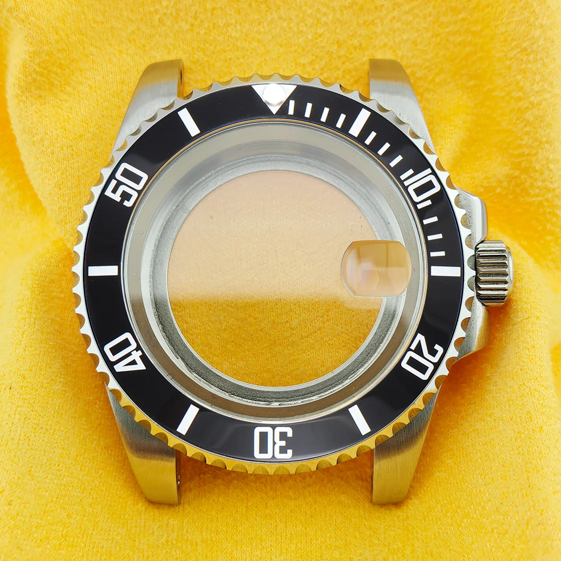 NH35 Cases SUB Cases 40mm Stainless steel Case Sapphire Glass High-quality Transparent Back Case NH35 Men's Watch Accessories