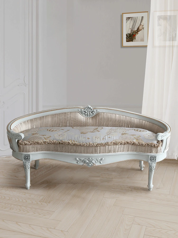 

Palace French style furniture, fabric, bed end stool, bed bed bed, bedroom, bed end sofa stool, shoe stool replacement