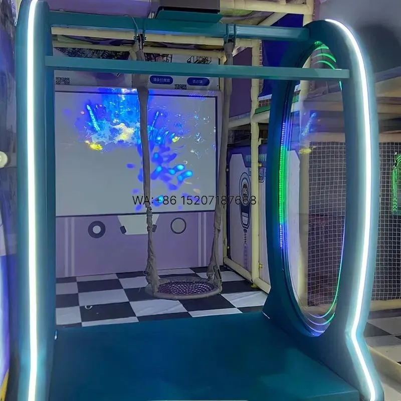 Wmwmnu Interactive Projection Swing Game Motion Sensing Virtual Swing Indoor Playground Equipment Immersive Projection Game