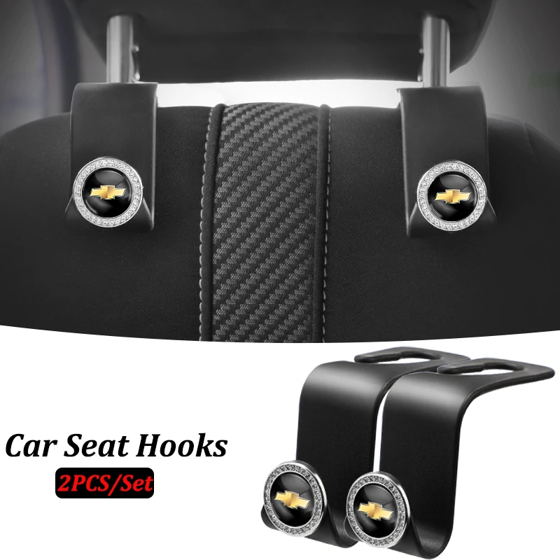 Ganchos para respaldo de asiento de coche, accesorios para Chevrolet Matiz Onix Camaro Colorado Cobalt Silverado Beat Groove Volt Trax Niva, 2 uds.