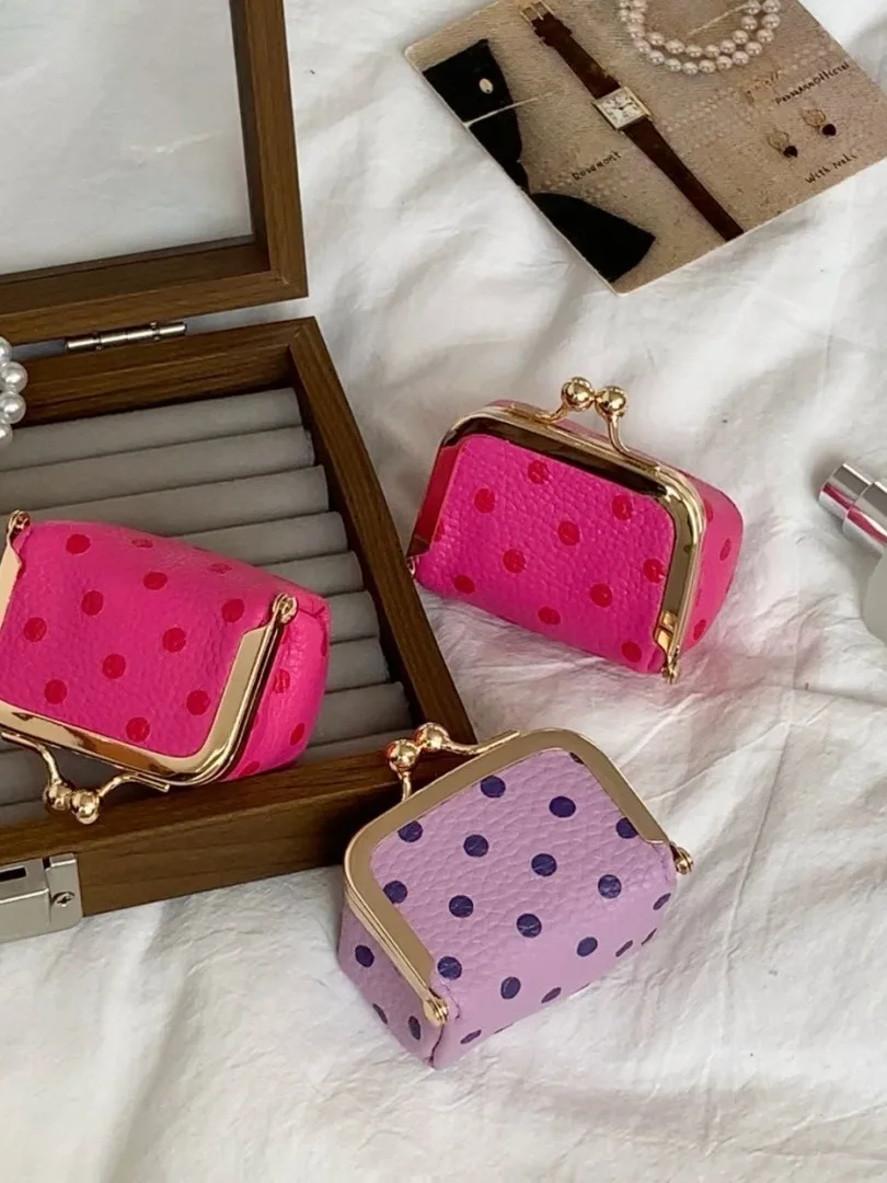 ミニ水玉模様のジュエリーボックスポータブルトラベルリングイヤリング収納ボックスかわいい市松模様の収納オーガナイザー外出用