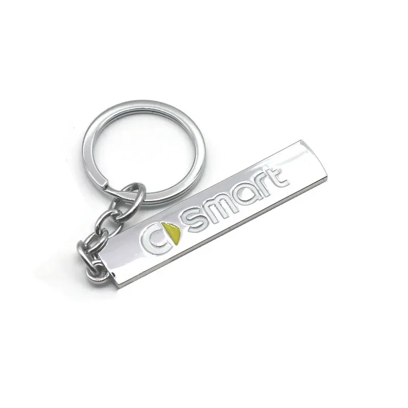 Alloy Car Key Ring Key Chain Decoration for Smart Forspeed Forjeremy Escooter Roadster Prix Fortwo Forfour Auto Key Accessories