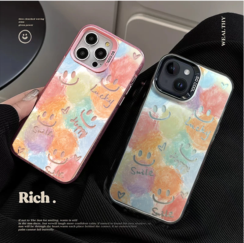Sweet graffiti Smile Colorful Case For OPPO A5 5G A2 A3 A6 PRO A6C A60 A79 A18 A38 A78 A74 A94 A58 A3X A5X A6X RENO 5F 5 6 Cover