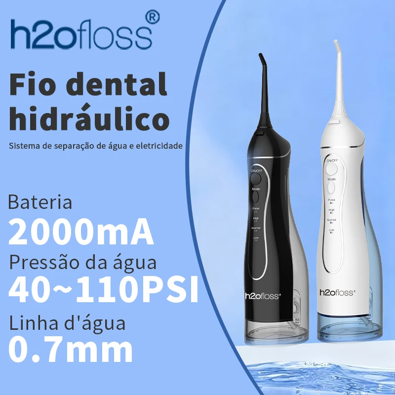 h2ofloss-ウォーターフロッサー-口腔洗浄器-300ml-140psi-重力ボール設計-5モード-5種類のノズル-usb充電式-歯の清掃用
