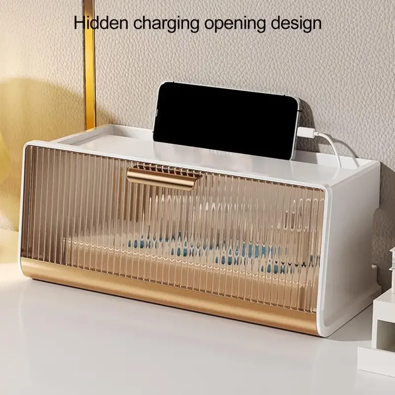 حقيبة تخزين، رف راوتر واي فاي، سعة كبيرة، مقاوم للغبار، تصميم مرئي، حافة ناعمة، مظهر بسيط، توفر مساحة من البلاستيك