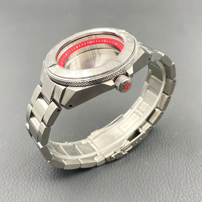 SRPF Samurai Watch Case 28.5mm Dial Crown at 3.0 Fits NH34 NH35 4R Automatic Movement Watch Case and 22mm Bracelet Sets Cuastom