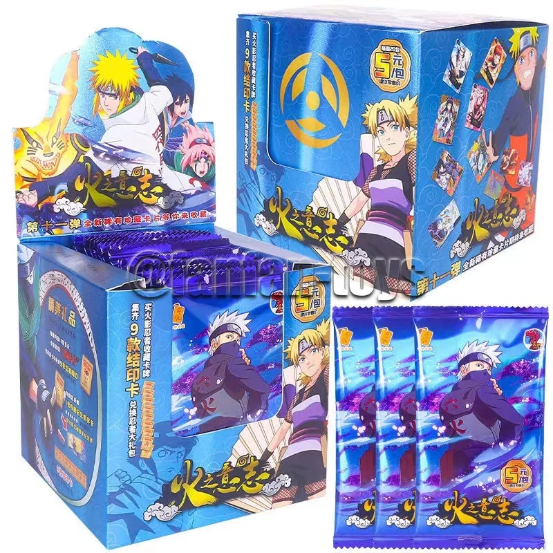 5/25/100 Pcs Cartoon Naruto Card Shippūden Ninja Kakashi TCG SR Rare Trading Collection Cards Battle Carte for Children Gift Toy