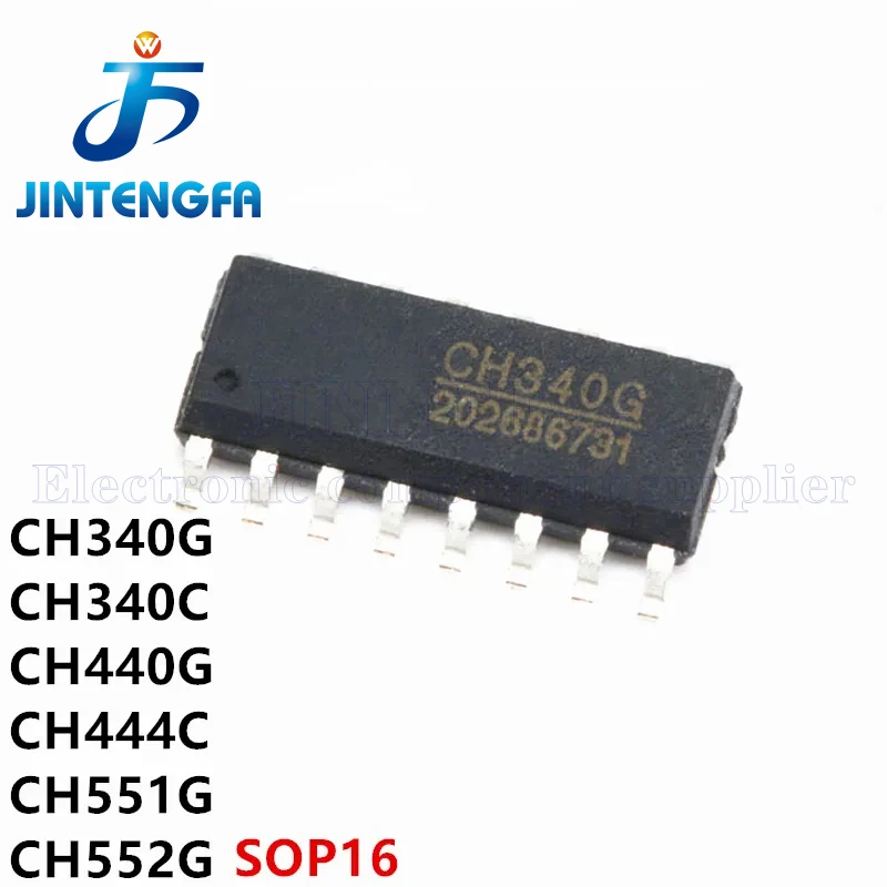 10 peças ch340g ch340b ch340c ch340e ch340t ch340n sop8 soic16 msop10 tssop20 ch340s ch340k ch340 série smd usb para porta serial ic